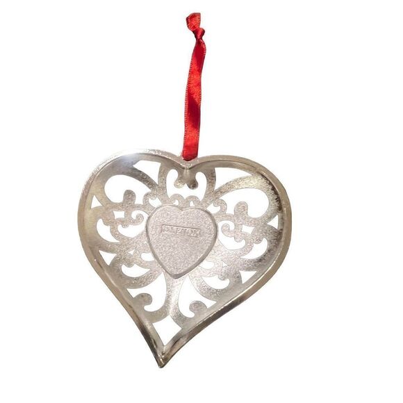 Lenox Heart Silver Plate ornament - Picture 3 of 8